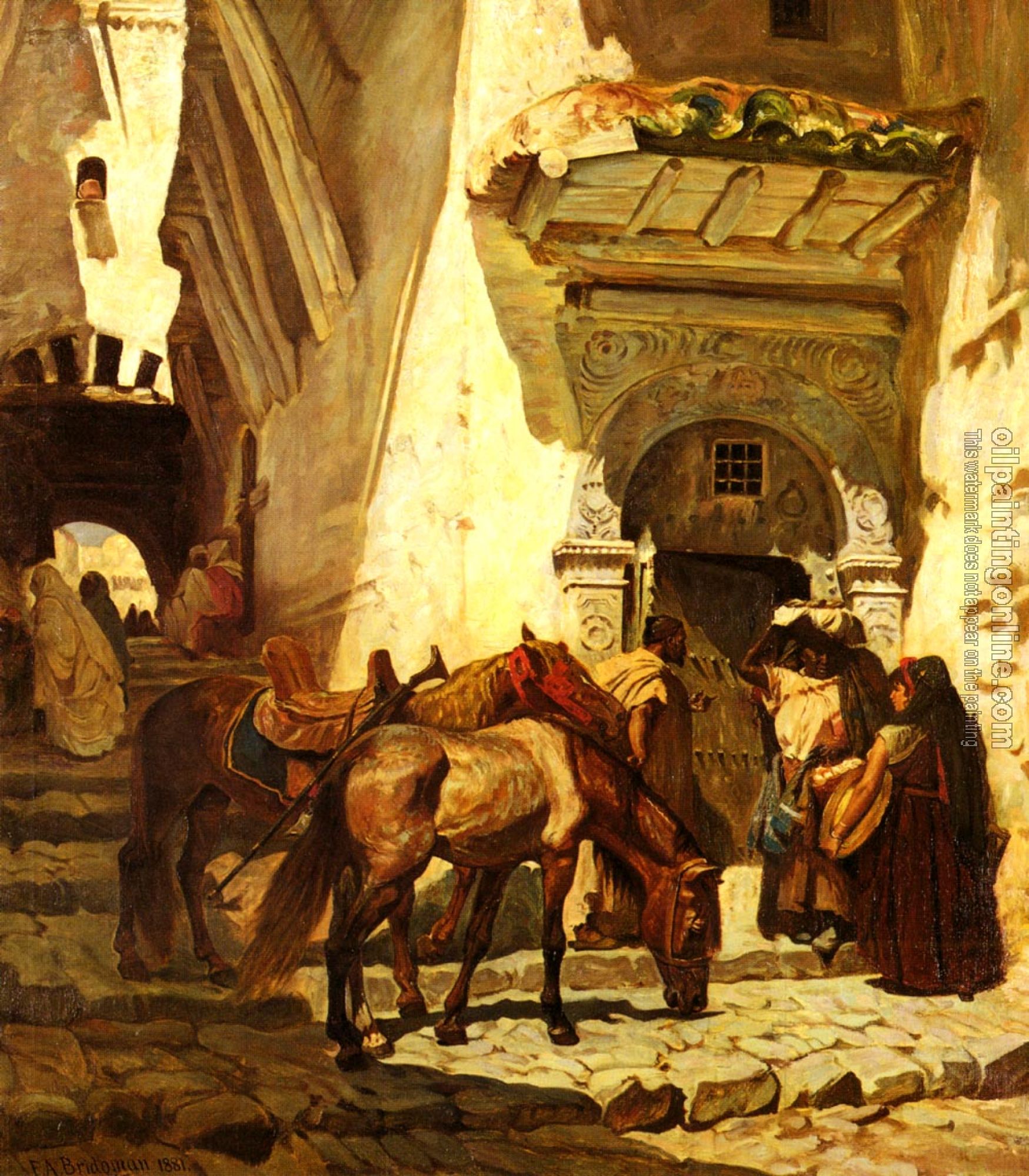 Frederick Arthur Bridgman - Near The Kasbah